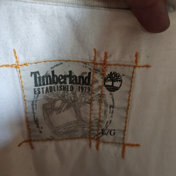 Vintage Timberland Logo Patch Polo Mens Size Large - Picture 3 of 8